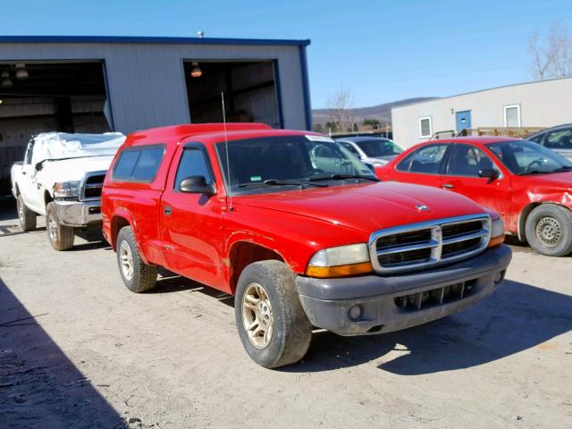 1D7FL16K64S533776 - 2004 DODGE DAKOTA SXT RED photo 1