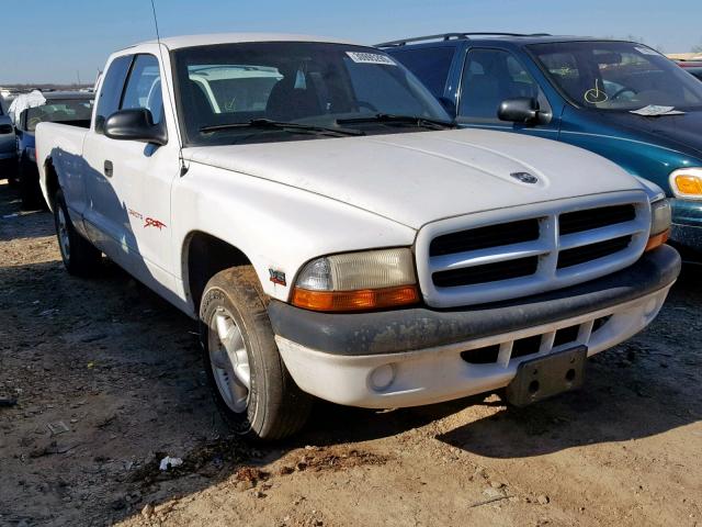 1B7GL22X2XS156860 - 1999 DODGE DAKOTA WHITE photo 1