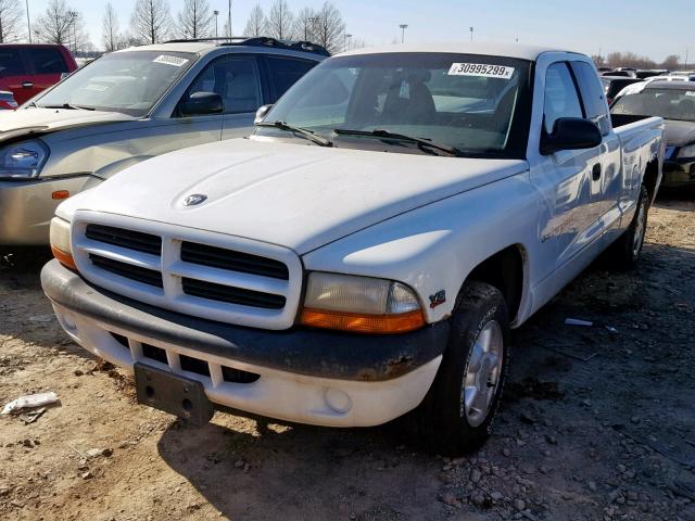 1B7GL22X2XS156860 - 1999 DODGE DAKOTA WHITE photo 2