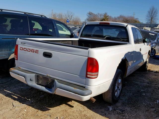 1B7GL22X2XS156860 - 1999 DODGE DAKOTA WHITE photo 4