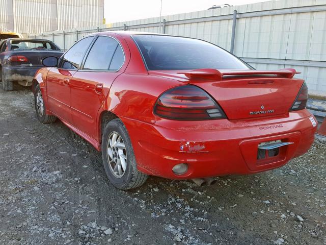 1G2NE52FX3C285089 - 2003 PONTIAC GRAND AM S RED photo 3