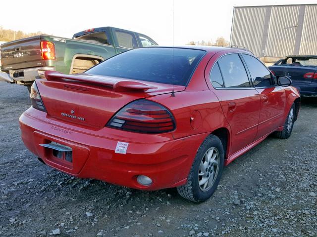1G2NE52FX3C285089 - 2003 PONTIAC GRAND AM S RED photo 4