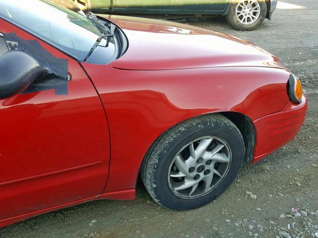 1G2NE52FX3C285089 - 2003 PONTIAC GRAND AM S RED photo 9
