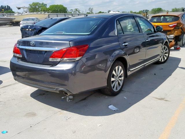 4T1BK3DBXCU470559 - 2012 TOYOTA AVALON BAS CHARCOAL photo 4