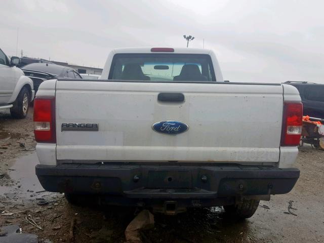 1FTYR10D99PA63393 - 2009 FORD RANGER WHITE photo 6