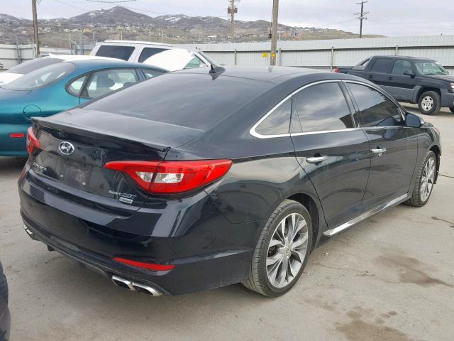 5NPE34AB4FH253614 - 2015 HYUNDAI SONATA SPO BLACK photo 4