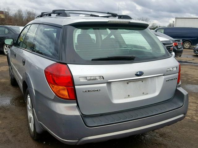 4S4BP61C877321233 - 2007 SUBARU LEGACY OUT SILVER photo 3