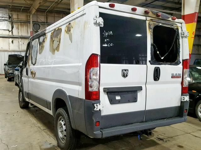 3C6TRVAG2HE525907 - 2017 RAM PROMASTER WHITE photo 3