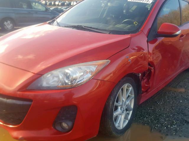 JM1BL1L99C1661380 - 2012 MAZDA 3 S RED photo 9