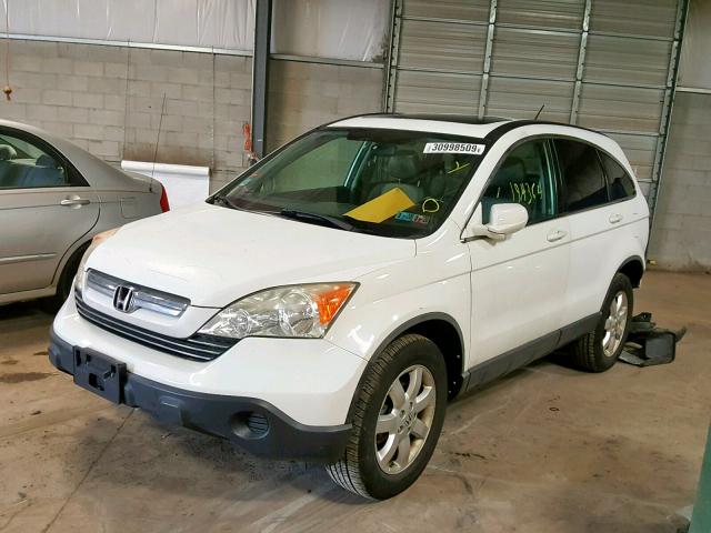 JHLRE48707C087282 - 2007 HONDA CR-V EXL WHITE photo 2