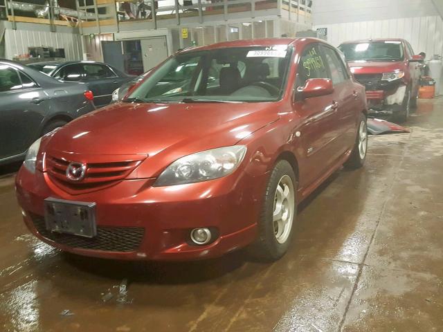 JM1BK343661529478 - 2006 MAZDA 3 HATCHBAC RED photo 2