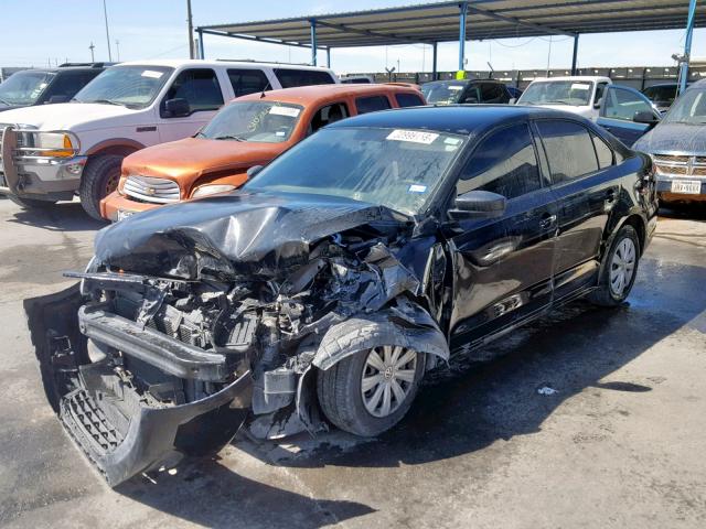 3VW2K7AJ6DM398639 - 2013 VOLKSWAGEN JETTA BASE BLACK photo 2