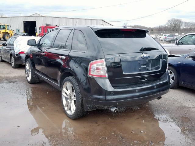 2FMDK48C07BB43326 - 2007 FORD EDGE SEL BLACK photo 3