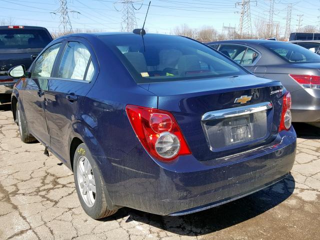 1G1JC5SH3F4205950 - 2015 CHEVROLET SONIC LT BLUE photo 3