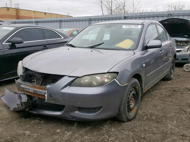 JM1BK12F151224390 - 2005 MAZDA 3 I GRAY photo 2