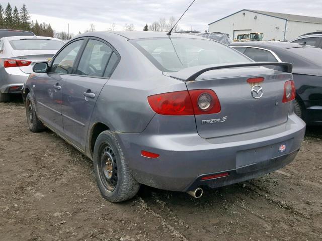 JM1BK12F151224390 - 2005 MAZDA 3 I GRAY photo 3