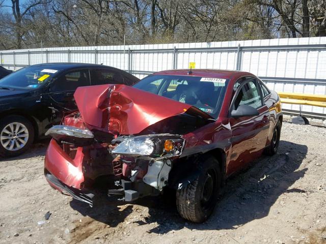 1G2ZF57B984268600 - 2008 PONTIAC G6 VALUE L BURGUNDY photo 2