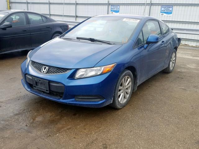 2HGFG3B15CH540040 - 2012 HONDA CIVIC EXL BLUE photo 2