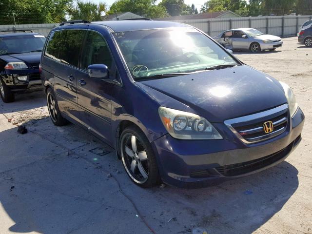 5FNRL38485B018052 - 2005 HONDA ODYSSEY EX BLUE photo 1