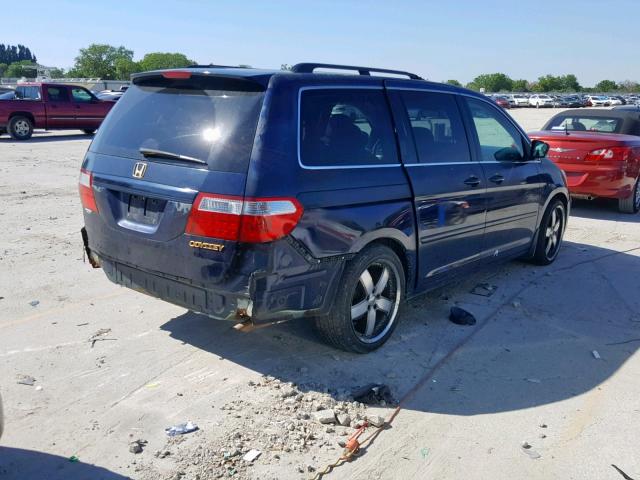 5FNRL38485B018052 - 2005 HONDA ODYSSEY EX BLUE photo 4