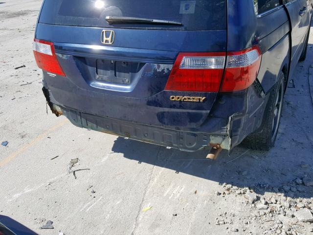 5FNRL38485B018052 - 2005 HONDA ODYSSEY EX BLUE photo 9