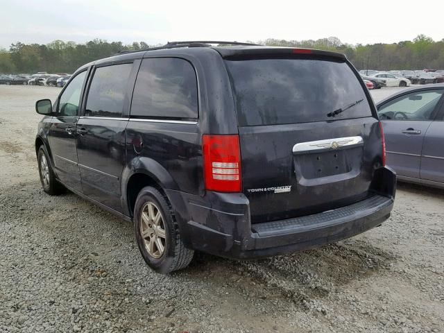 2A8HR54P88R637418 - 2008 CHRYSLER TOWN&COUNT BLACK photo 3