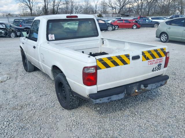 1FTYR10D94PA60339 - 2004 FORD RANGER WHITE photo 3