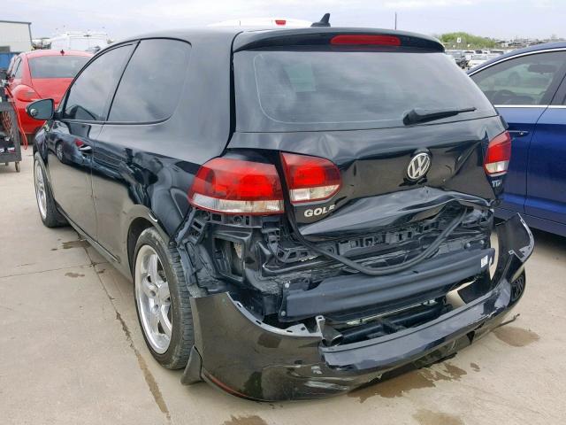 WVWMM7AJ0BW179646 - 2011 VOLKSWAGEN GOLF 黑色 照片 3