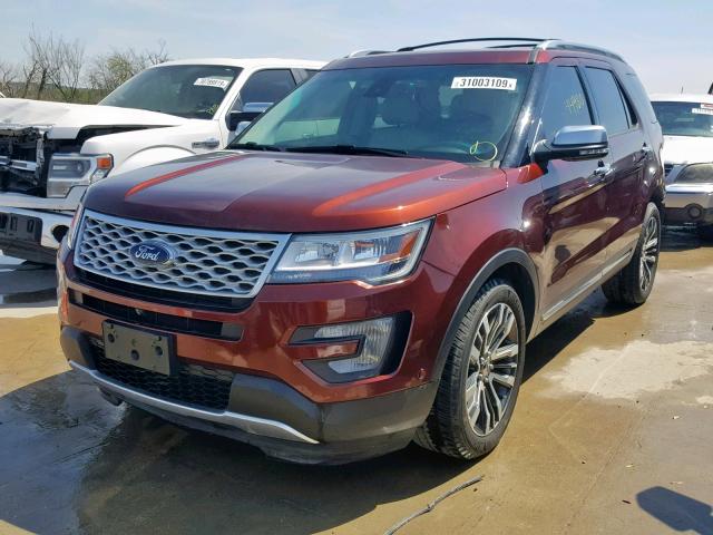 1FM5K8HT1GGC57159 - 2016 FORD EXPLORER P BROWN photo 2