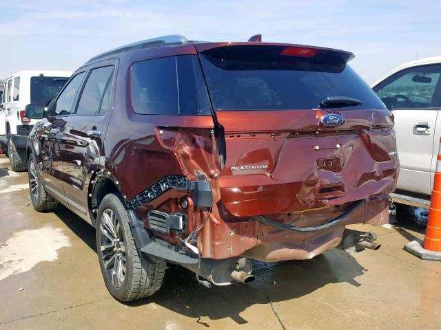 1FM5K8HT1GGC57159 - 2016 FORD EXPLORER P BROWN photo 3