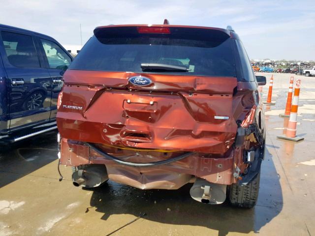 1FM5K8HT1GGC57159 - 2016 FORD EXPLORER P BROWN photo 9