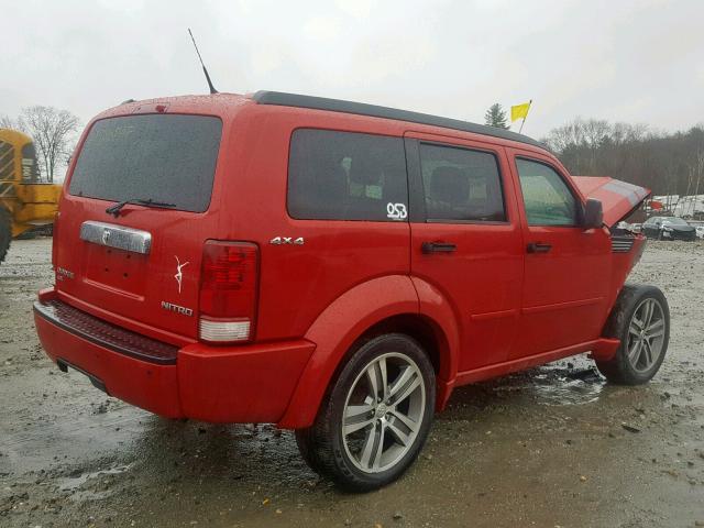 1D4PU6GX0BW549533 - 2011 DODGE NITRO DETO RED photo 4