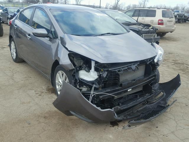 KNAFX4A80F5370486 - 2015 KIA FORTE EX GRAY photo 1