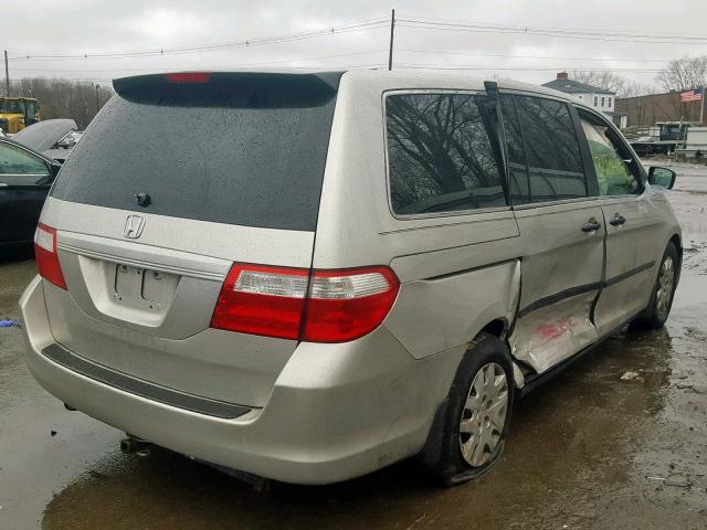 5FNRL38207B060118 - 2007 HONDA ODYSSEY LX GRAY photo 4