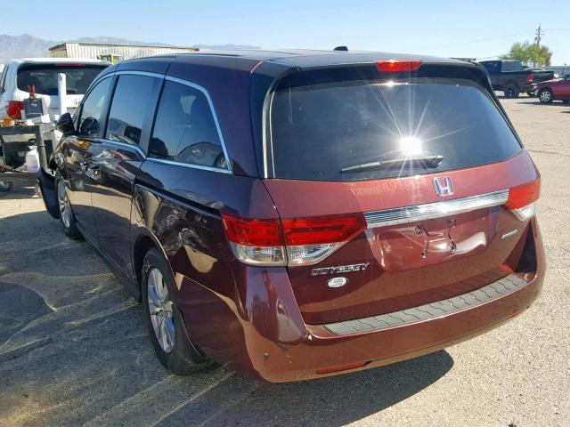 5FNRL5H33GB061624 - 2016 HONDA ODYSSEY SE MAROON photo 3