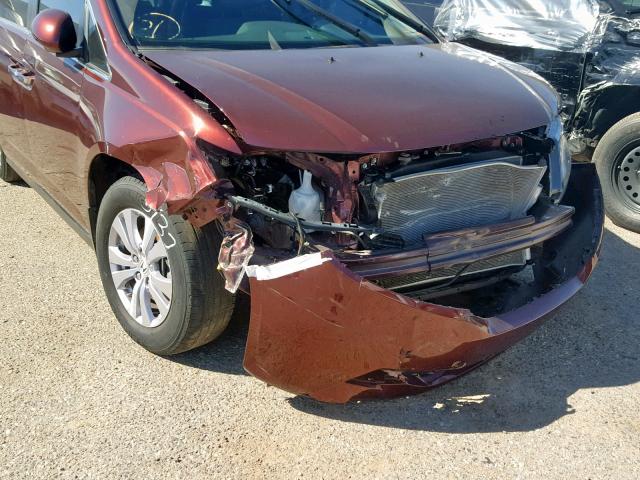 5FNRL5H33GB061624 - 2016 HONDA ODYSSEY SE MAROON photo 9