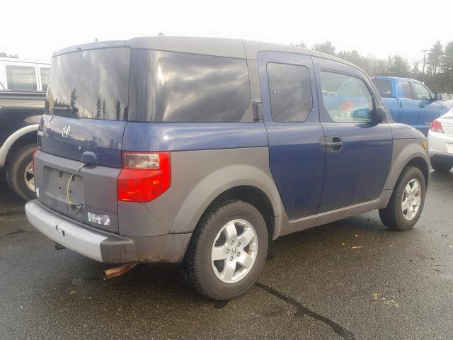 5J6YH28533L025673 - 2003 HONDA ELEMENT EX BLUE photo 4