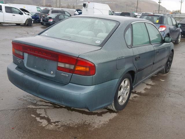 4S3BE635327215645 - 2002 SUBARU LEGACY L GREEN photo 4