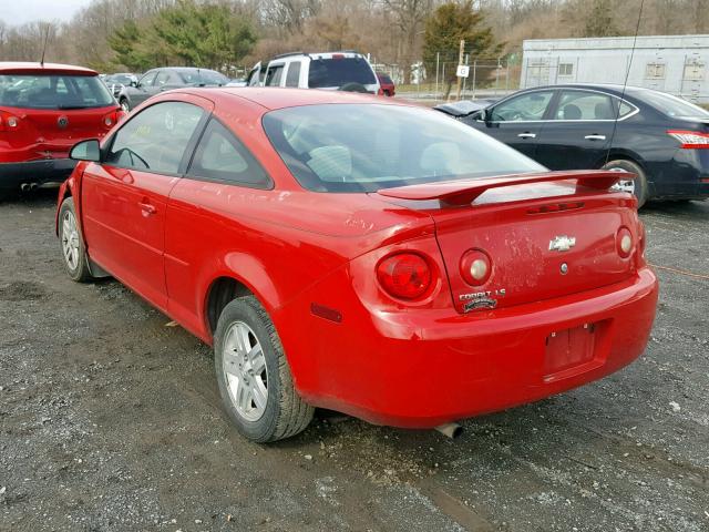 1G1AL12F557652106 - 2005 CHEVROLET COBALT LS RED photo 3