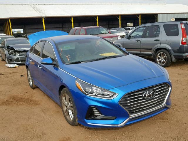 5NPE34AF6JH594301 - 2018 HYUNDAI SONATA SPO BLUE photo 1