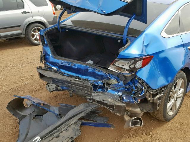 5NPE34AF6JH594301 - 2018 HYUNDAI SONATA SPO BLUE photo 9