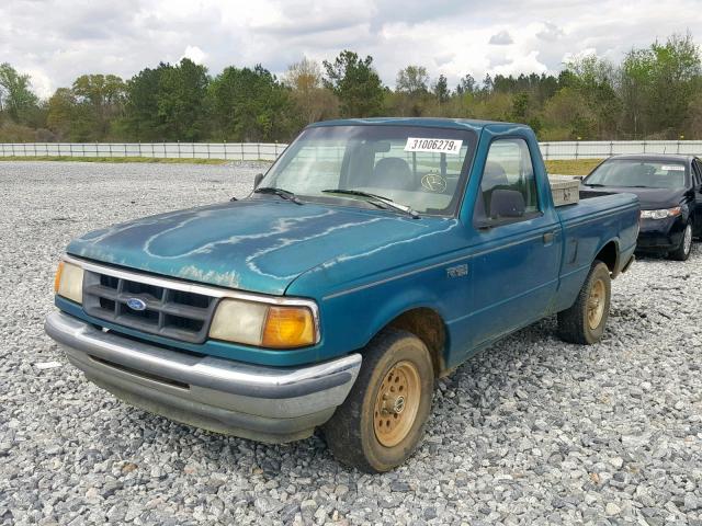 1FTCR10A0RUA37508 - 1994 FORD RANGER GREEN photo 2