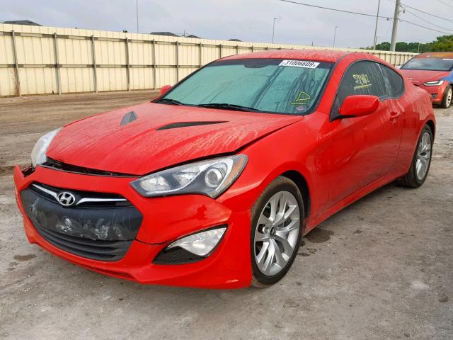 KMHHT6KD6EU118207 - 2014 HYUNDAI GENESIS CO RED photo 2