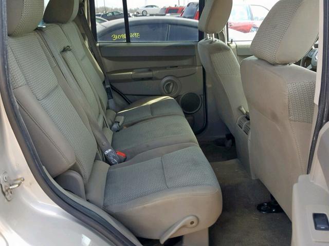 1J8HG48K57C578866 - 2007 JEEP COMMANDER TAN photo 6