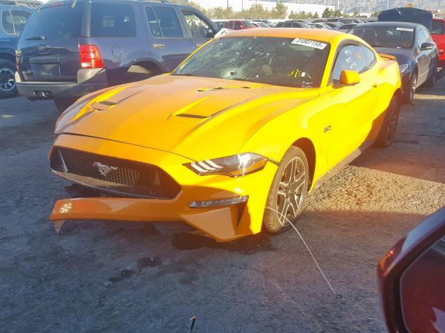 1FA6P8CF2J5172593 - 2018 FORD MUSTANG GT ORANGE photo 2