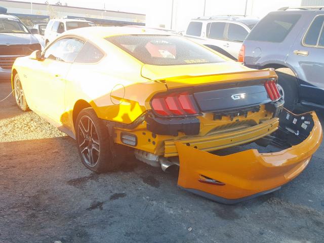 1FA6P8CF2J5172593 - 2018 FORD MUSTANG GT ORANGE photo 3