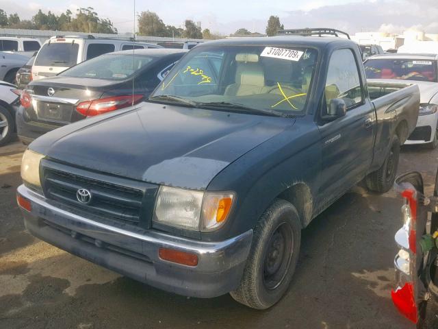 4TANL42N6VZ299392 - 1997 TOYOTA TACOMA GREEN photo 2