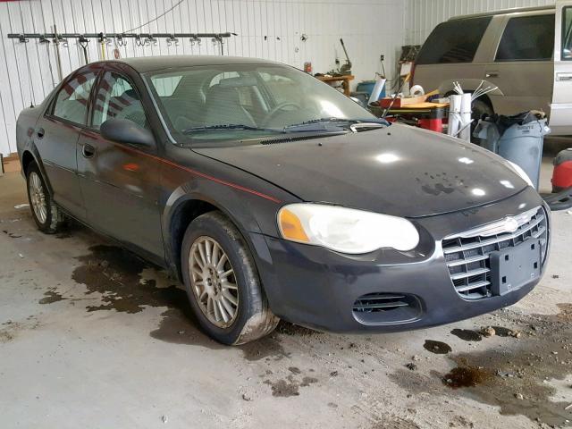 1C3EL46X64N401655 - 2004 CHRYSLER SEBRING LX BLACK photo 1