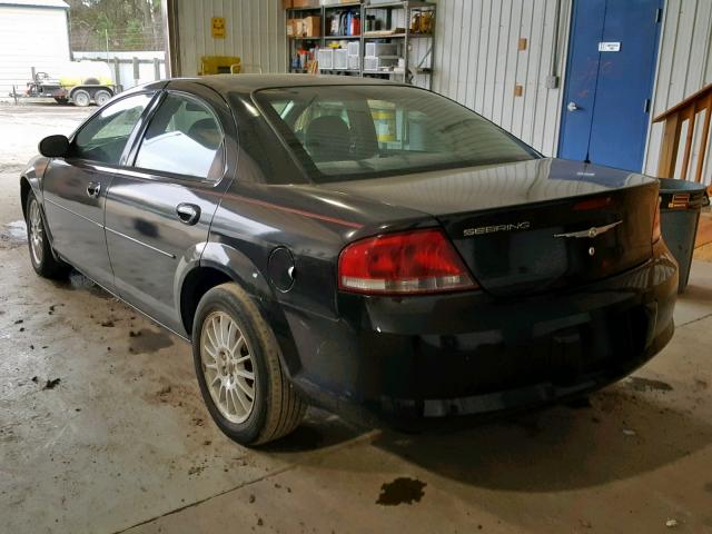 1C3EL46X64N401655 - 2004 CHRYSLER SEBRING LX BLACK photo 3