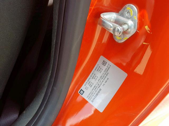 2G1FA1E33D9183169 - 2013 CHEVROLET CAMARO LS ORANGE photo 10